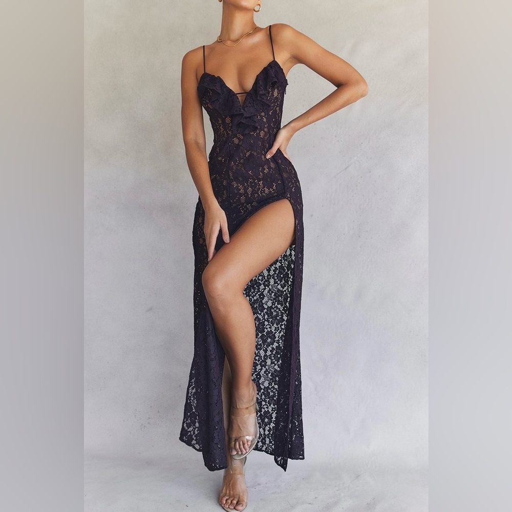 House of CB Malia Night shade lace maxi dress - Picture 5 of 16